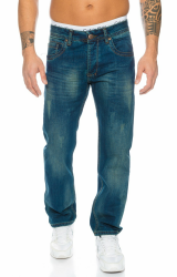 Rock Creek Herren Jeans Hose Denim Stretch Regular Fit Jeanshose Stonewashed W29-W44 34W / 32L Rc-2103-blau Angebot bei HelloDeals
