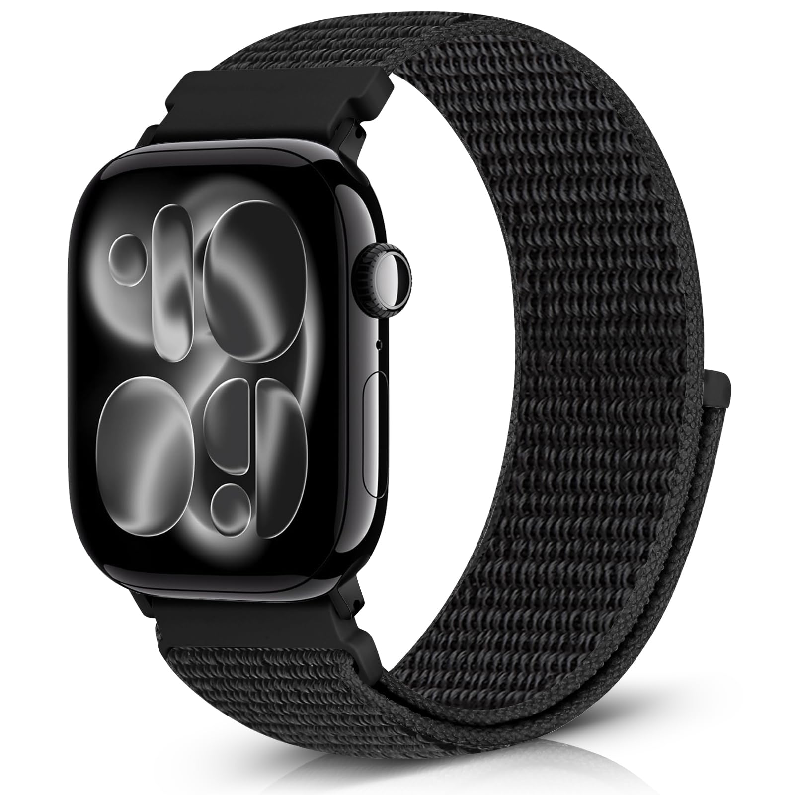 Nylon Sport Armband Kompatibel mit Apple Watch 38mm 40mm 41mm 42mm(Serie 11 10) für Damen Herren, Sport Solo Loop Armband für iWatch Serie SE 9 8 7 6 5 4 3 2 1, Dunkelschwarz Dunkelschwarz 38mm/40mm/41mm/(42mm-Series 11 10) Angebot bei HelloDeals