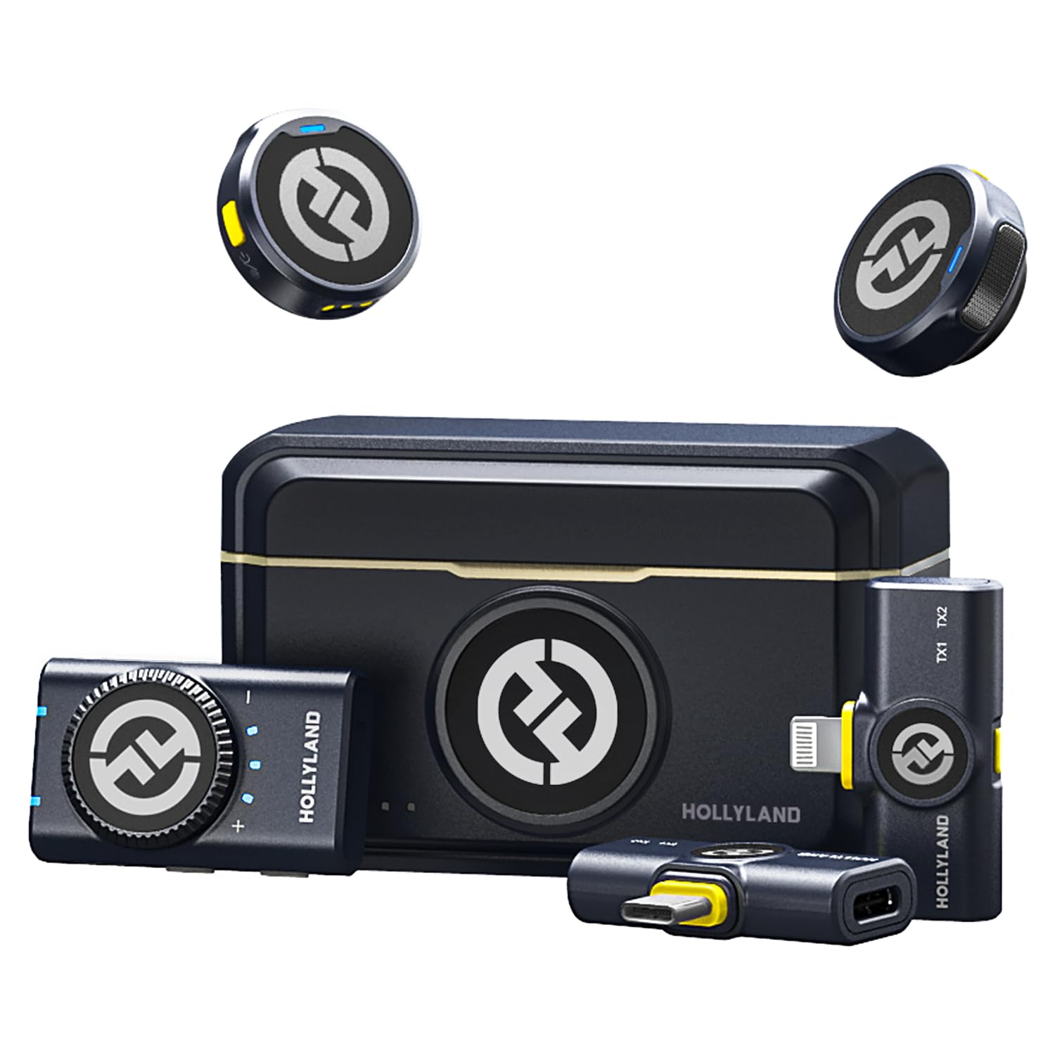 HollylandLark M2 Kabellos Lavalier Mikrofon für iPhone/Kamera/Android/PC – 48 kHz/24-Bit Hi-Fi-Audio, 300 m Reichweite, Rauschunterdrückung, 40 h Laufzeit, YouTube/Vlog/Streaming (2TX + 3RX+Ladecase) la version Combo Schwarz Angebot bei HelloDeals