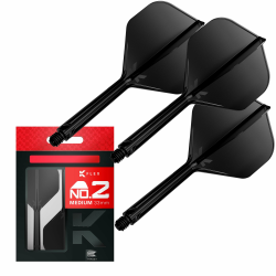 Target Darts K Flex Integrated Dart Flights and Shafts, No.2 | 3er Pack K-Flex - No.2, Kflex All In One Moulded Dart Flight & Stem Längen: Kurz, Mittelstufe & Mittel | Professionelles Dart-Zubehör Medium (33 mm) Schwarz Angebot bei HelloDeals