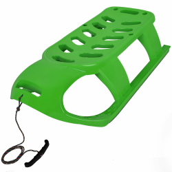 KOTARBAU® Schlitten für Kinder - 87 x 45 x 26 cm - Kunststoff Schlitten für Erwachsene - Rodel - Kinderschlitten mit Metallkufen & Zugseil - Stabil & Robust - Grün ohne Lehne Angebot bei HelloDeals