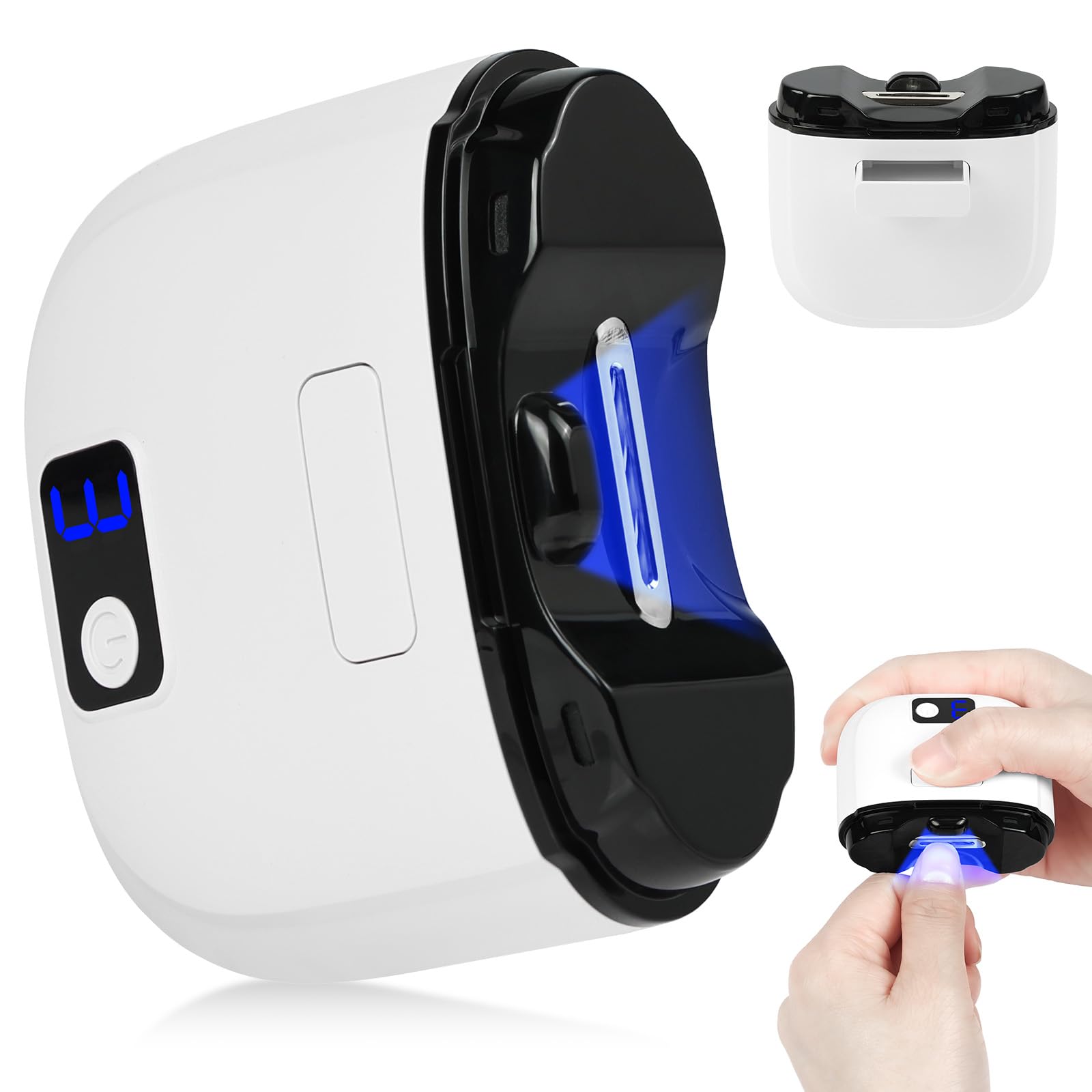Elektrischer Nagelknipser, Nageltrimmer Nagelpolierer 2 in 1, Nagelreste mit Licht, Kabelloser 3-Gang-Nagelknipser, Kein Lärm Fingernagelknipser für Babys, Ältere Menschen und Erwachsene Weiß Angebot bei HelloDeals