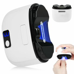 Elektrischer Nagelknipser, Nageltrimmer Nagelpolierer 2 in 1, Nagelreste mit Licht, Kabelloser 3-Gang-Nagelknipser, Kein Lärm Fingernagelknipser für Babys, Ältere Menschen und Erwachsene Weiß Angebot bei HelloDeals