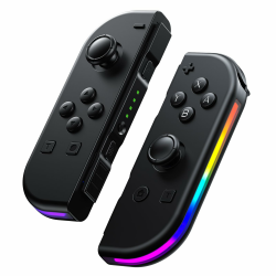 Pogriko Switch Controller, Wireless Controller für Switch/OLED/Lite mit RGB LED/6-Achsen/Vibration/Aufwachen black Angebot bei HelloDeals