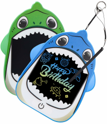 2 Stück Tragbar LCD Schreibtafel KindeMaltafel,Hai-Stil Cartoon Zaubertafel,LCD Schreibtafel für Kinder,Löschbarem Handschrift Block,Geschenke Spielzeug ab 2 3 4 5 6 7 Jahre Mädchen Jungen Blue + Green Angebot bei HelloDeals