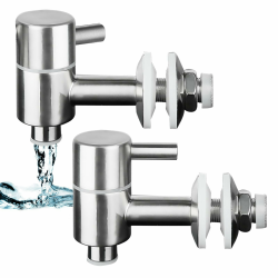 2 Stück Edelstahl Getränkespender Zapfhahn: Ersatzzapfhahn für Getränkespender, Bierzapfhahn Wasserspender Ersatzzapfen, Getränkespender Zapfhahn für Wein Bier Saft Kaffee (16mm) - B Angebot bei HelloDeals