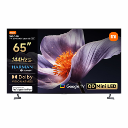 XIAOMI TV S Pro Mini LED 65, Smart TV, 4K QLED 144Hz Google TV, Dolby Vision, Dolby Atmos, HDR 10+, DTS-X, Harman AudioEFX, Triple Tuner, DVB-T2, Prime Video, Google Assistant, Airplay 2 S Pro MINI LED 65" Angebot bei HelloDeals