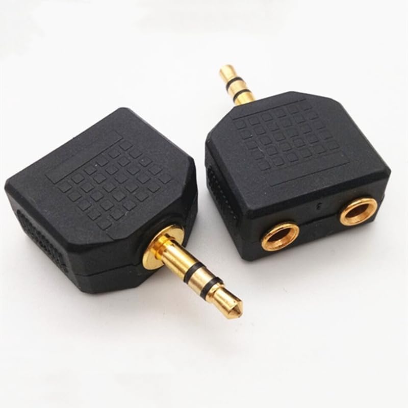 2 Stück 3,5mm Klinke Stereo Audio Adapter Verteiler 1x 3,5mm Klinke Stecker zu 2X 3,5mm Klinke Buchse Klinken Splitter Für alle Media-Player-Audio-Geräte Angebot bei HelloDeals
