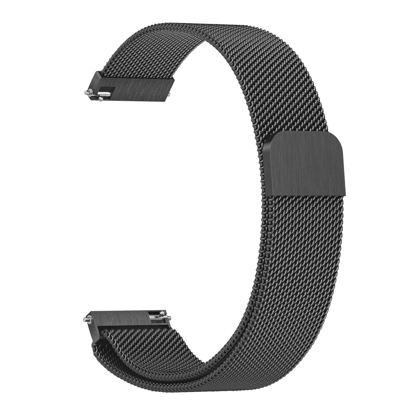 Amzpas Edelstahl Mesh Uhrenarmband 22mm 20mm 19mm 18mm Metall Ersatz Armband Magnetverschluss Smartwatch Schnellverschluss Watch Uhren Ersatzband Für Damen Herren 20mm Schwarz Angebot bei HelloDeals