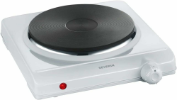 SEVERIN Kochplatte für Küche, Büro oder Camping, kleine Herdplatte mit stufenloser Temperatureinstellung, Campingkocher für einen Topf, weiß, 1.500 W, KP 1091, Single Weiß Single Angebot bei HelloDeals