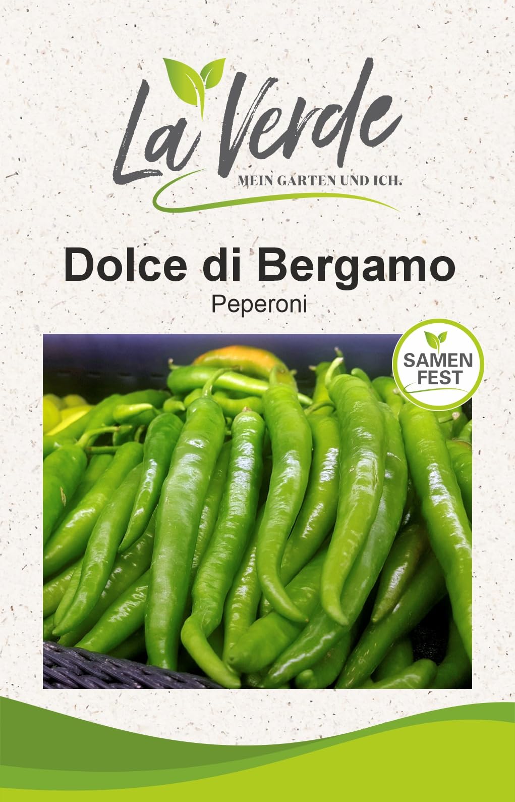 La Verde MEIN GARTEN UND ICH. Dolce di Bergamo Peperoni Samen für ca. 8–10 Pflanzen, milde Chili, aromatisch, Saatgut ohne Gentechnik Peperoni Dolce di Bergamo Angebot bei HelloDeals