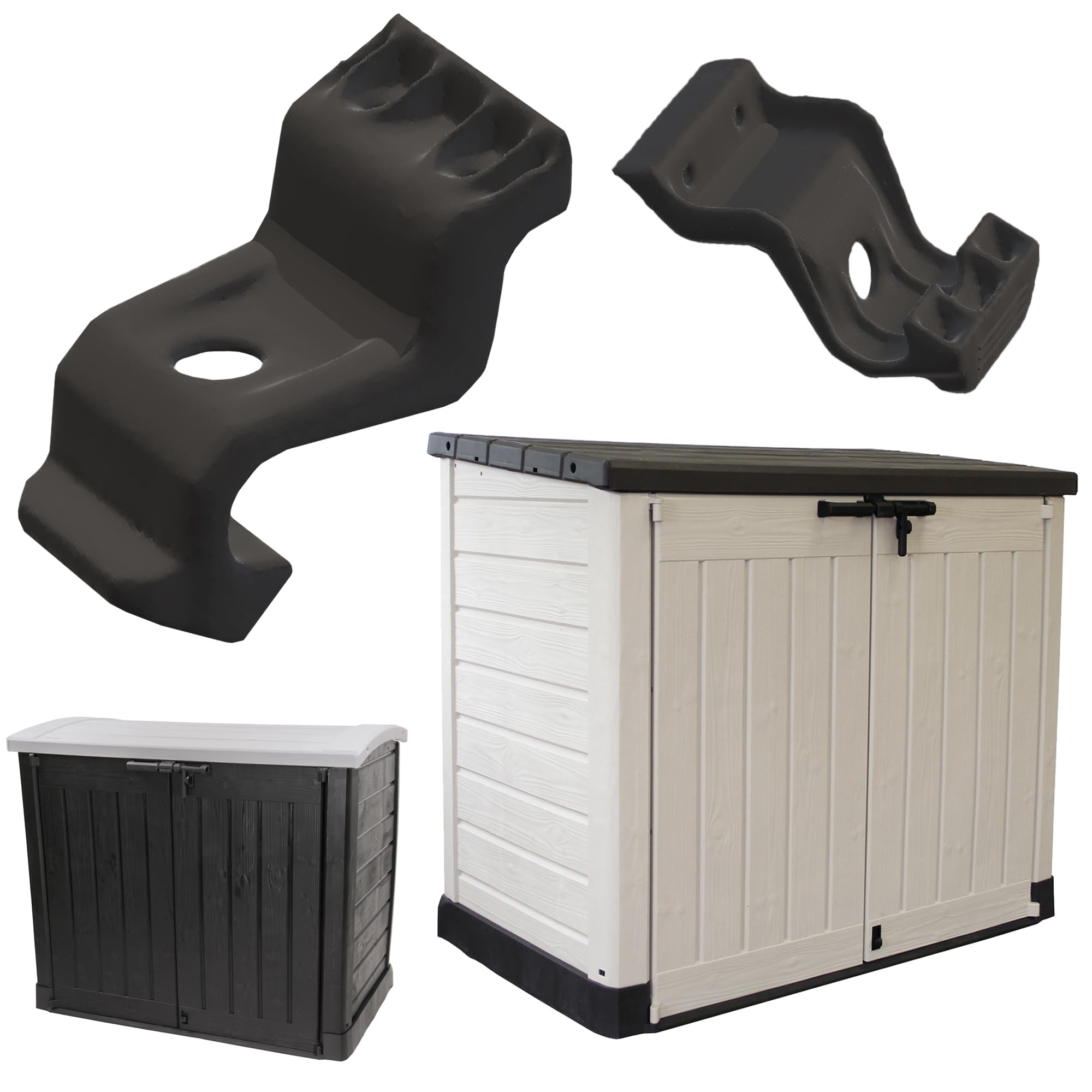 Ondis24 Ersatz Verschlusslasche passend für Keter Store-It-Out MAX, ARC, ACE & ULTRA, Ersatzteil für WLDC, Robuster Kunststoff-Verschluss für Mülltonnenbox Angebot bei HelloDeals