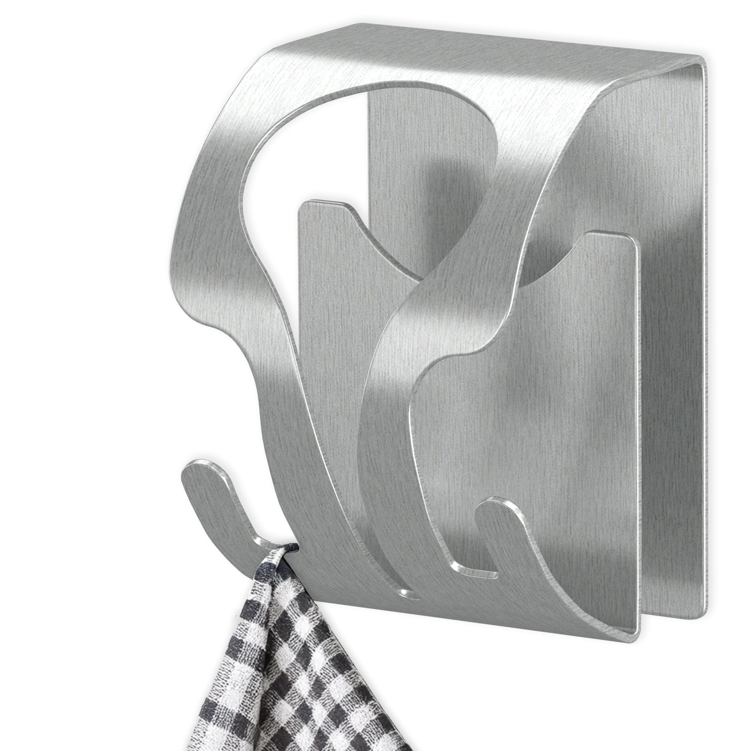 Premium Handtuchhalter ohne Bohren I Geschirrtuchhalter aus hochwertigem Edelstahl inkl. Kratzschutz zum Kleben, Klemmen oder Schrauben Angebot bei HelloDeals