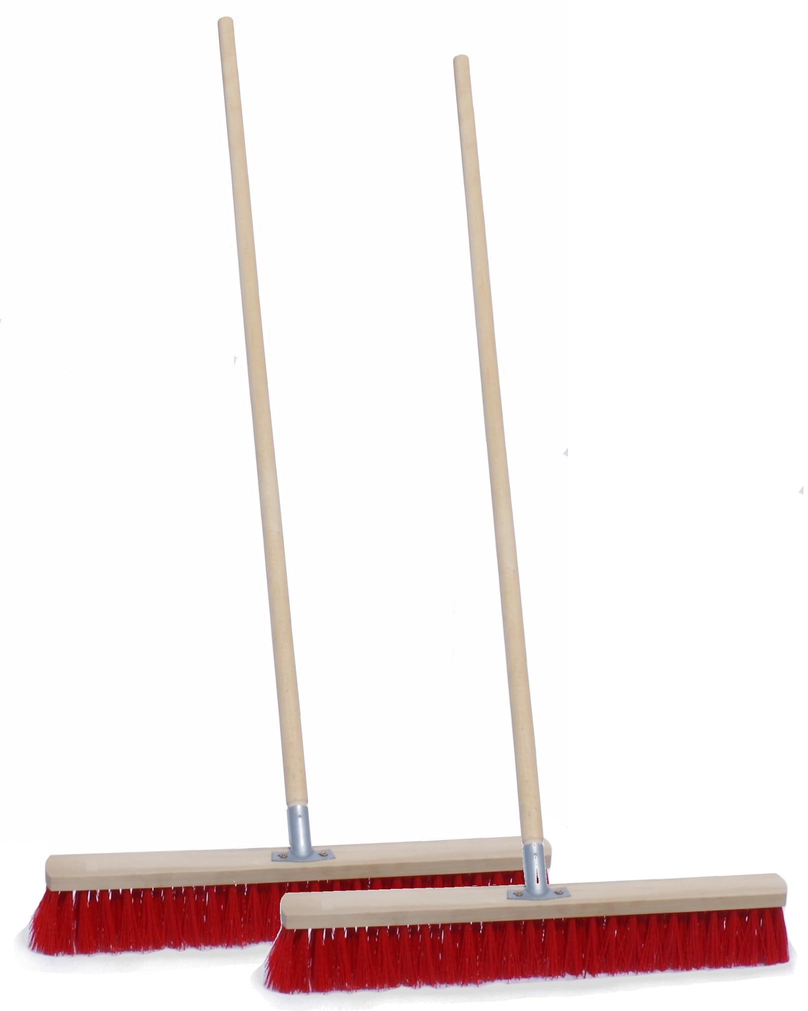 Kolor 2 STK. Straßenbesen Industriebesen Kehrbesen, wählbare Breiten Gartenbesen, Besen für Straßen, Draußen, Hof & Garten, PVC Borsten, Metall-Stielhalter verschraubt (50 cm mit 150 cm Stiel) Angebot bei HelloDeals