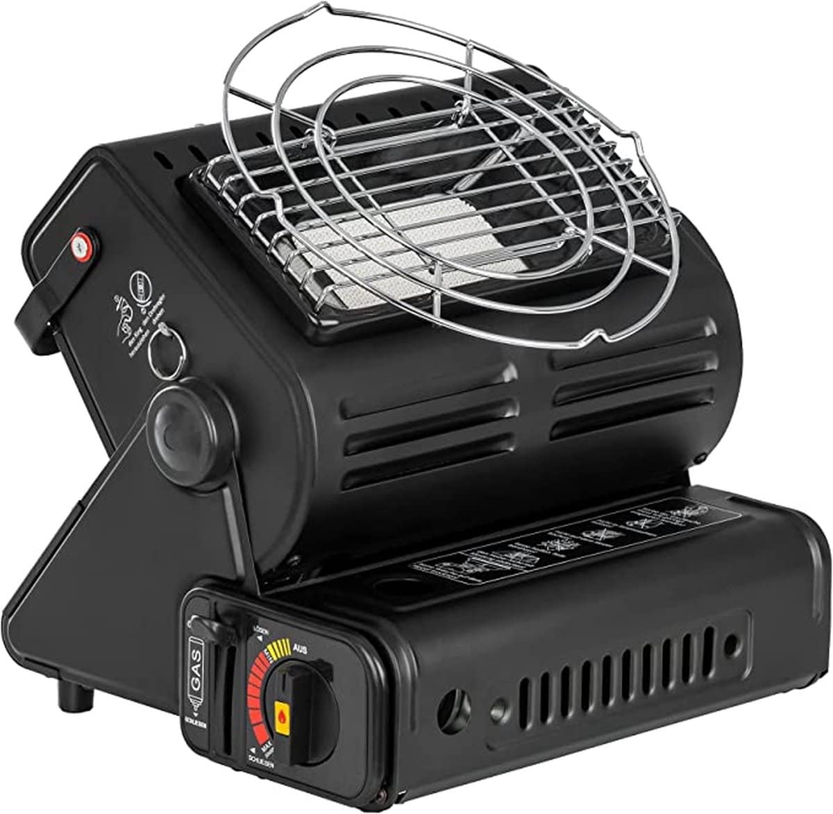 SMH LINE® 2in1 Tragbare Gasheizung Camping Gasstrahler Heizung Outdoor Zelten Wohnwagen 1.3 KW Brenner Kocher Butan Gas Gaskartuschen Keramik LPG Angebot bei HelloDeals