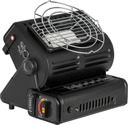 SMH LINE® 2in1 Tragbare Gasheizung Camping Gasstrahler Heizung Outdoor Zelten Wohnwagen 1.3 KW Brenner Kocher Butan Gas Gaskartuschen Keramik LPG Angebot bei HelloDeals