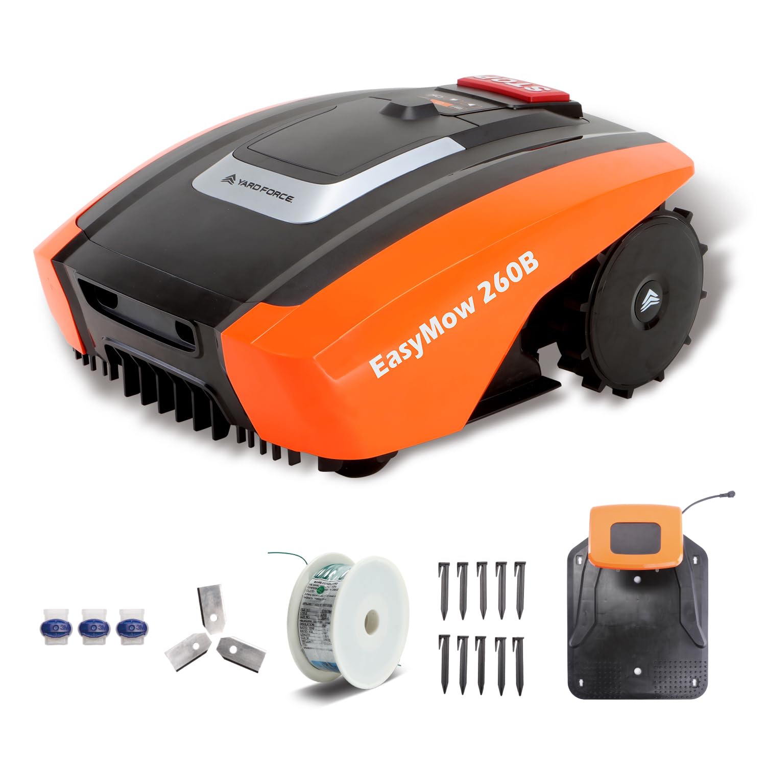 YARD FORCE Mähroboter EasyMow 260B bis zu 260 qm - Selbstfahrender Rasenmähroboter, einfache Bedienung, Bluetooth- und App-Steuerung, 30% Steigung und 20 V / 2,0 Ah Lithium-Ionen-Akku Angebot bei HelloDeals