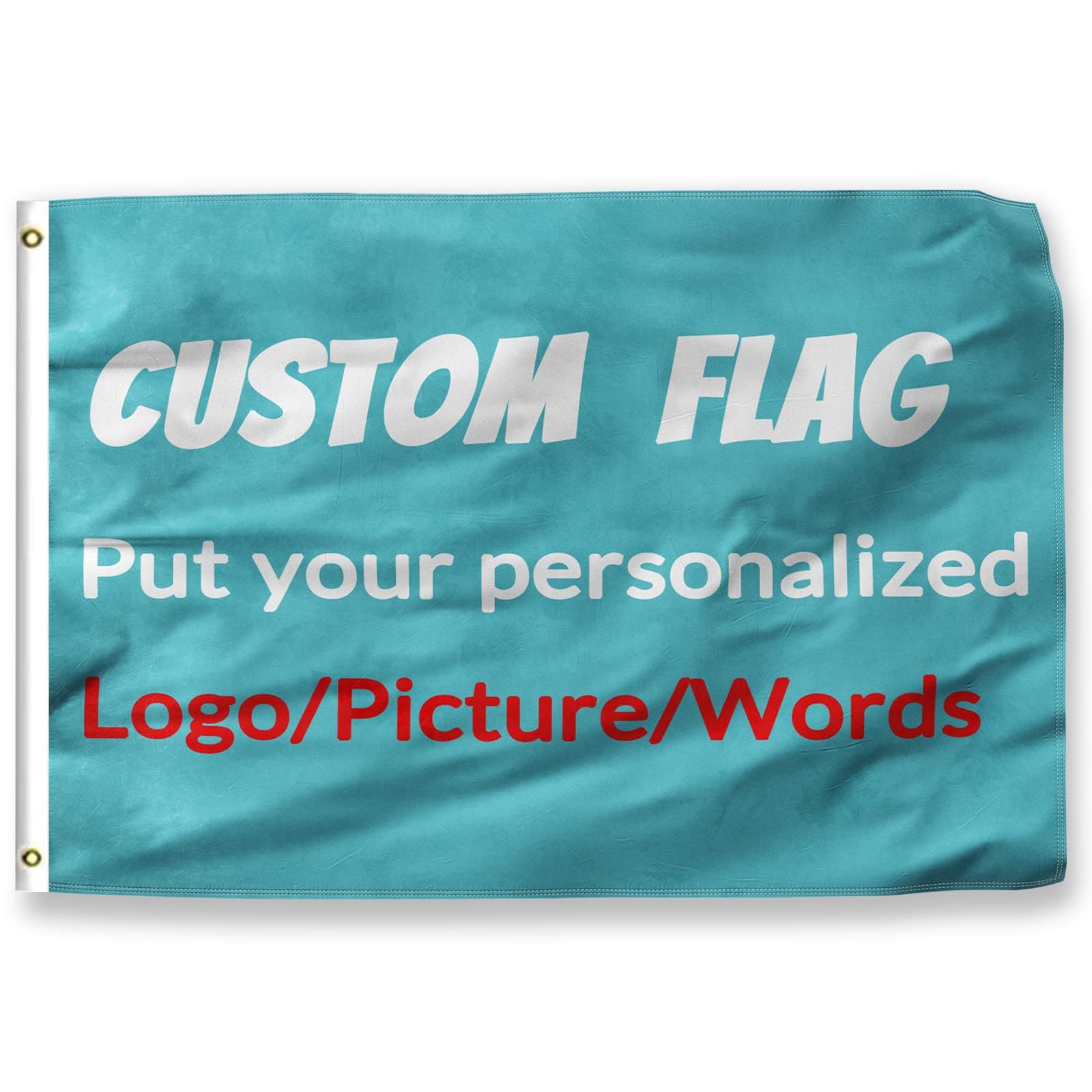 Fahne Selbst Gestalten-Personalisiert Einseitiger Druck Beidseitiger Druck Eigenes Logo/Bild/Wörter-Verschiedene Größen verfügbar-Individuelle Dekorations fahnen Für Den Innen-Und Außenbereich Angebot bei HelloDeals