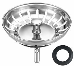 Küchenspülen Abflussstopfen mit sieb Ø 79/80 mm, Spülbecken stöpsel, Siebkörbchen und Abflusssieb spüle küche, Franke Blanco spüle zubehör, Für Ablauf ab 80 mm, 2 Ersatz siebkorbdichtung Universal 79/80mm Angebot bei HelloDeals