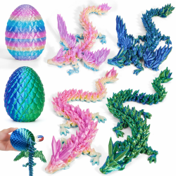 HIMS 2er Set 3D Gedrucktes Drachenei, Geheimnisvolle Drachenei mit Drache im Inneren, Realistisches Dracheneier mit Flügeln für Kinder Erwachsene, Überraschungs 3D Drache Im Ei Drachen Spielzeug Set A Angebot bei HelloDeals