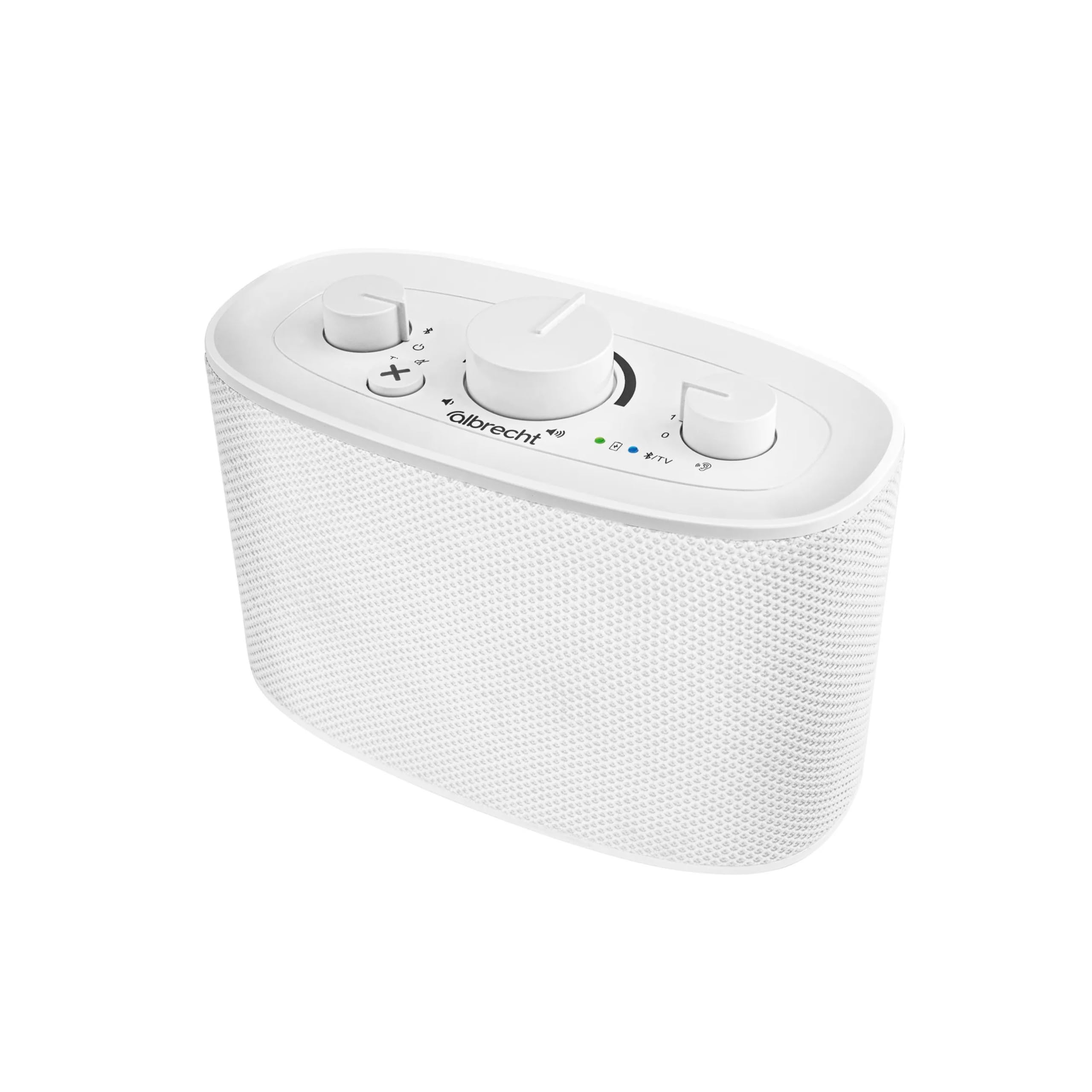 Albrecht KLARO TV Sprachverstärker – kabelloser TV‑Lautsprecher für zuhause mit Clear Voice Sprachoptimierung & Geräuschfilter, Streaming, weiß Angebot bei HelloDeals