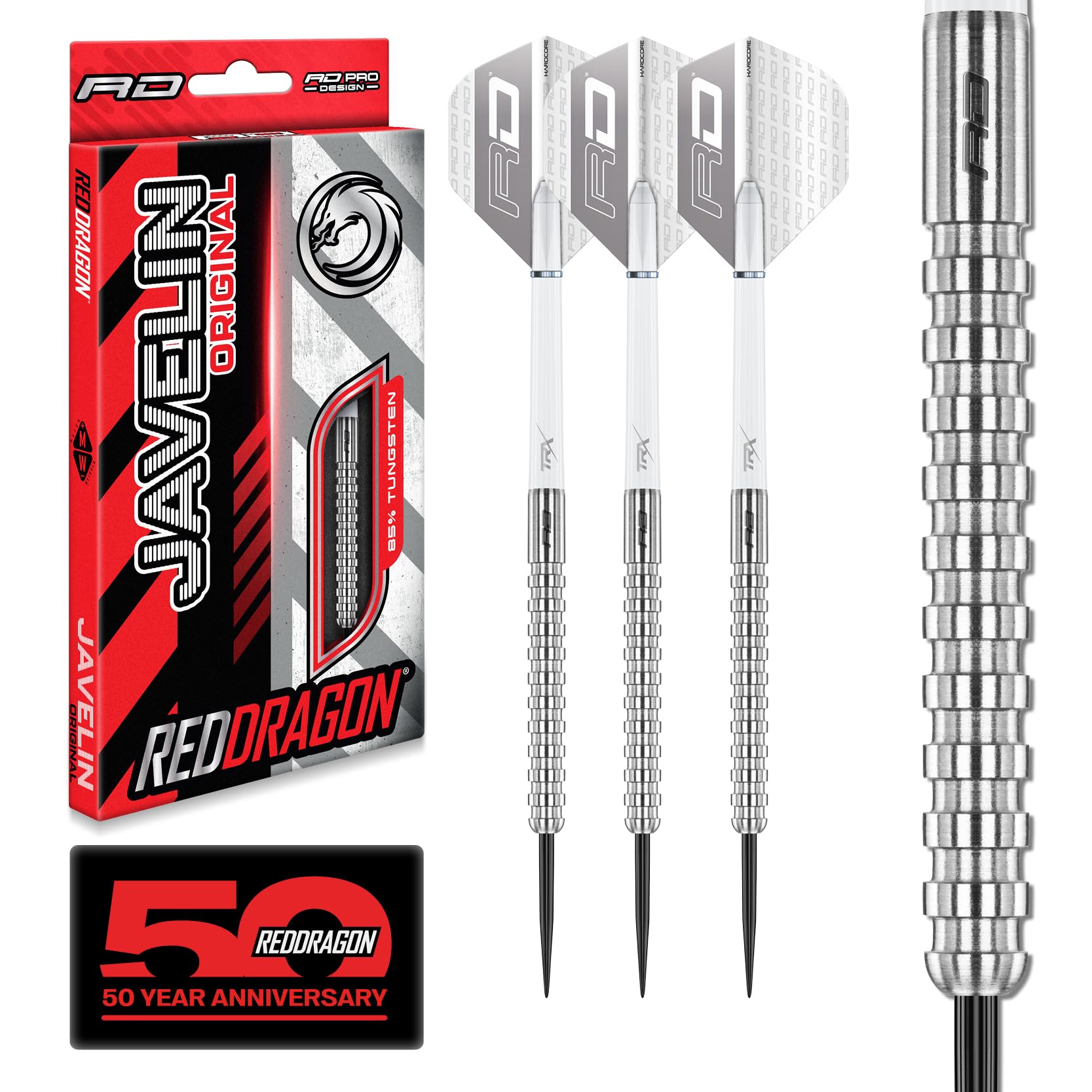 RED DRAGON Darts - Javelin Original Tungsten Darts | Profi Steeldarts mit Metallspitze, Flights & Shafts | Erhältlich in 20g, 22g, 24g, 26g | Präzise, langlebig & perfekt ausbalanciert. Angebot bei HelloDeals
