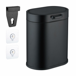 Relaxdays Mülleimer Wandmontage, 5 Liter, Einhängen oder Kleben, Inneneimer, Küchenabfalleimer, Badmülleimer, schwarz Angebot bei HelloDeals
