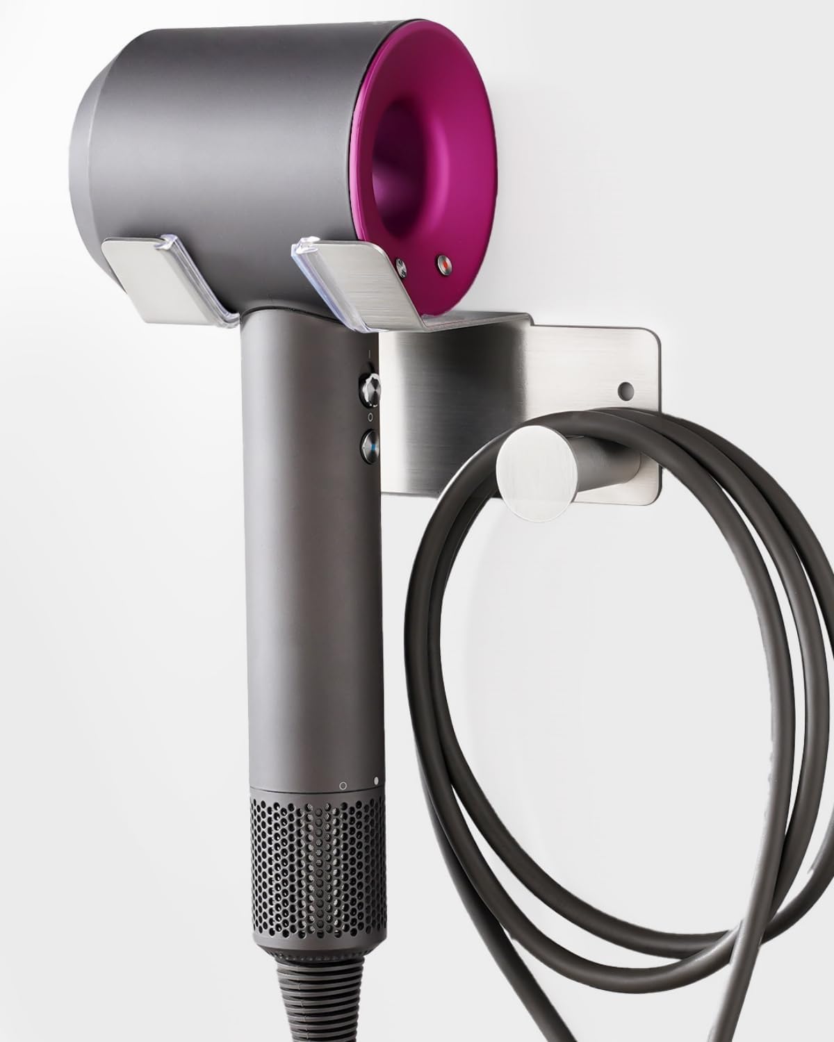 Föhn Halterung, Fönhalter Ohne Bohren, SUS304 Edelstahl Wand Ohne Bohren Föhnhalter Geeignet für die Meisten Haartrockner, Föhn Halterung Ohne Bohren fürs Badezimmer Silber 2 Angebot bei HelloDeals