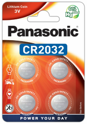 Panasonic CR2032 Lithium Knopfzelle, 3V, 4er Pack Angebot bei HelloDeals