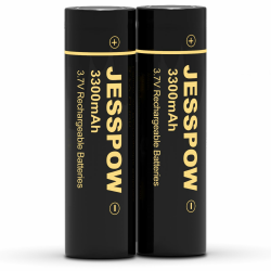 3,7V Wiederaufladbare Akku 2 Stück, Flache Batterien 3,7 Volt für Taschenlampe, Scheinwerfer, Mini-Fans (Flat-Top Akku, Nicht-AA) Angebot bei HelloDeals