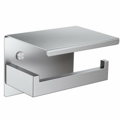 Toilettenpapierhalter, Klopapierhalter ohne Bohren, Toilettenpapierhalter mit Bohren, Edelstahl Klorollenhalter Wandmontage, Wc Papier Halterung Rollenhalter mit Kleber für Badzimmer, Silber Silber mit Ablage Angebot bei HelloDeals