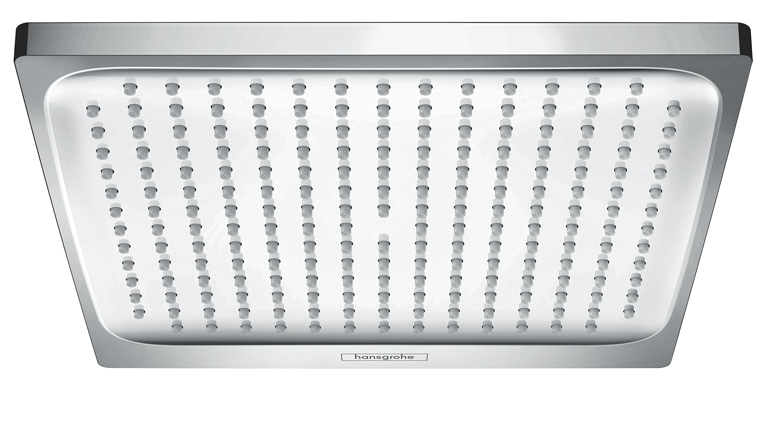 hansgrohe Crometta E - Kopfbrause, eckige Duschbrause (240 x 240 mm), Regendusche mit 1 Strahlart für Wand- oder Deckenmontage, Brausekopf mit Antikalk-Funktion, Chrom, 26726000 Silberfarben eckig 1 Strahlart Angebot bei HelloDeals
