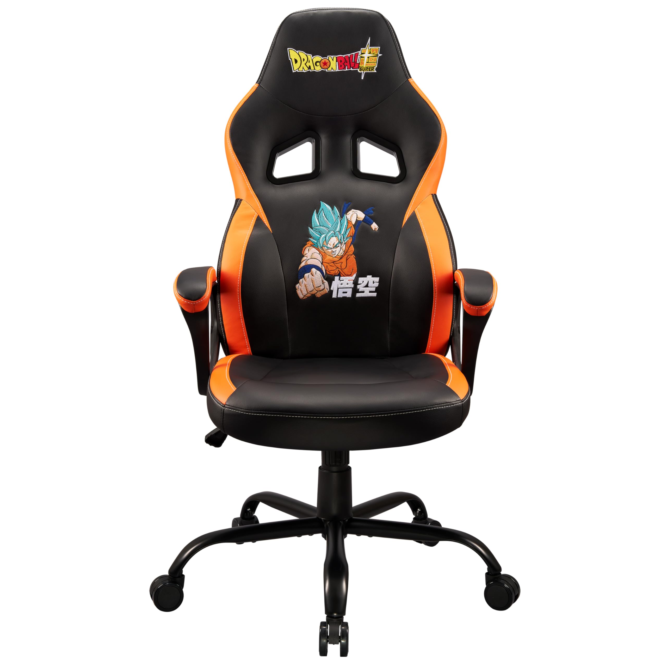 SUBSONIC Dragon Ball Z - Gaming Stuhl DBZ Gamer Sessel für Jugendliche oder Erwachsene, bequemer Schaukelsitz, integrierte Kopfstütze und Armlehnen, ergonomisch geformte Rückenlehne - Schwarz Angebot bei HelloDeals