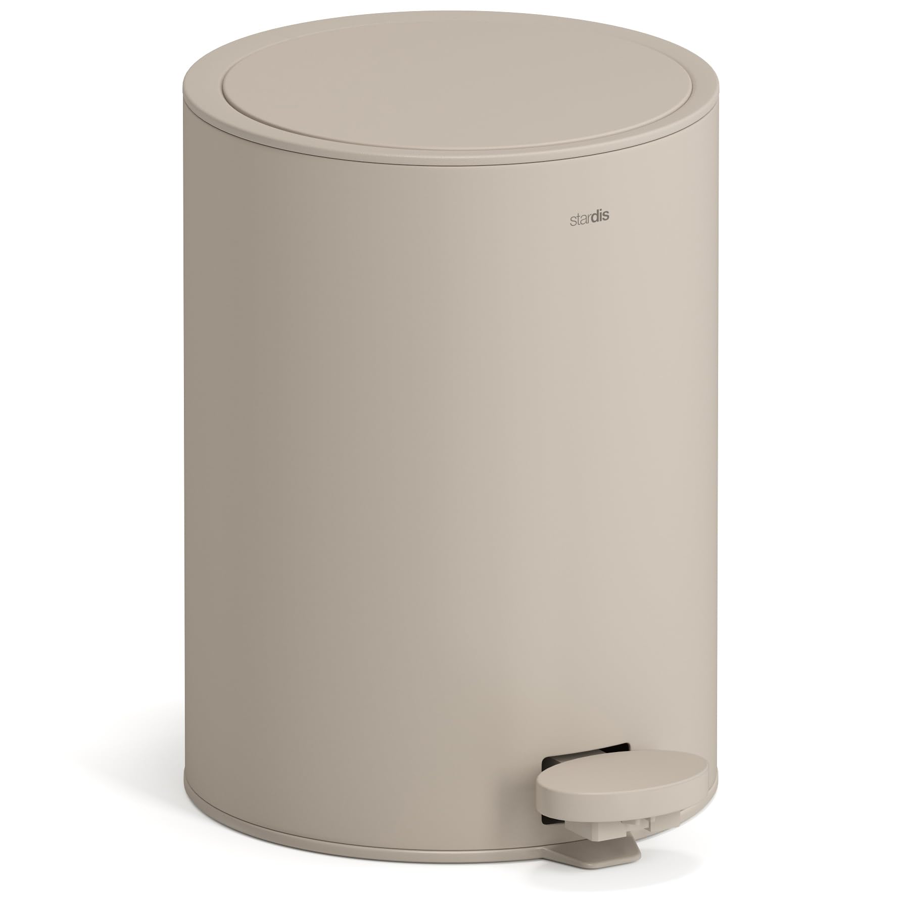 3 Liter Treteimer Edelstahl matt Softclose Klappdeckel leise schließend Inneneimer Mülleimer Abfalleimer Badeimer taupe beige sand beige Angebot bei HelloDeals