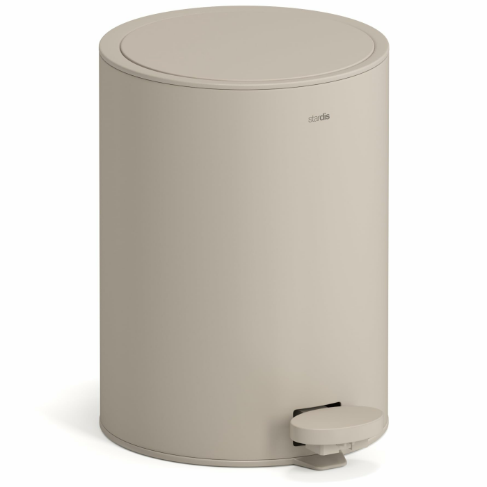 3 Liter Treteimer Edelstahl matt Softclose Klappdeckel leise schließend Inneneimer Mülleimer Abfalleimer Badeimer taupe beige sand beige Angebot bei HelloDeals