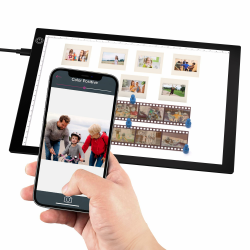 Diascanner Ultradünner 12 x 9 Zoll LED Lichtpaneel, Negativ und Film Fotodias,Schwarz Angebot bei HelloDeals