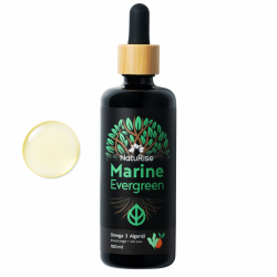 NatuRise® Omega 3 Algenöl Tropfen Vegan Hochdosiert [100ml] - Flüssiges Mikroalgen Öl mit 1884mg DHA, EPA & DPA - Laborgeprüft - Triglycerid-Form - Fischöl Alternative - UV-Glas (Blutorange & Zitrone) Blutorange + Zitrone 100 ml (1er Pack) Angebot bei HelloDeals