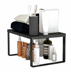 Schrankregal Stapelbar in Edelstahl Küchenregal Organizer für Küche Aufbewahrung Badezimmer Aufbewahrung Schrank Organizer (1 Stück, M:30x20x15cm) 1 Stück M:30x20x15cm Angebot bei HelloDeals