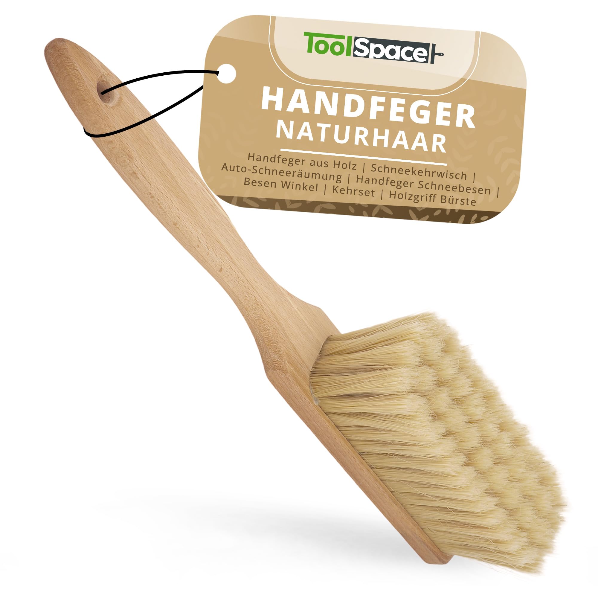 Handfeger Auto Besen Schnee Weich Naturhaar Handbesen für Auto Schneebesen Ergonomisch Holzgriff Auto-Schneeräumung Kehrwisch Schneefeger - 32 cm lang - Enger für Haus Garage Haushalt 1 Stück - Enger Handfeger Angebot bei HelloDeals
