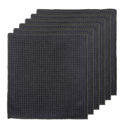 6Pcs Reinigungstücher Mikrofaser, Schwarz Mikrofasertücher Barista Tuch Mikrofasertuch mit Waffelstruktur Lappen Putztücher Fenster Tücher Spüllappen Küchenlappen Putzlappen (Black 20*20) Angebot bei HelloDeals