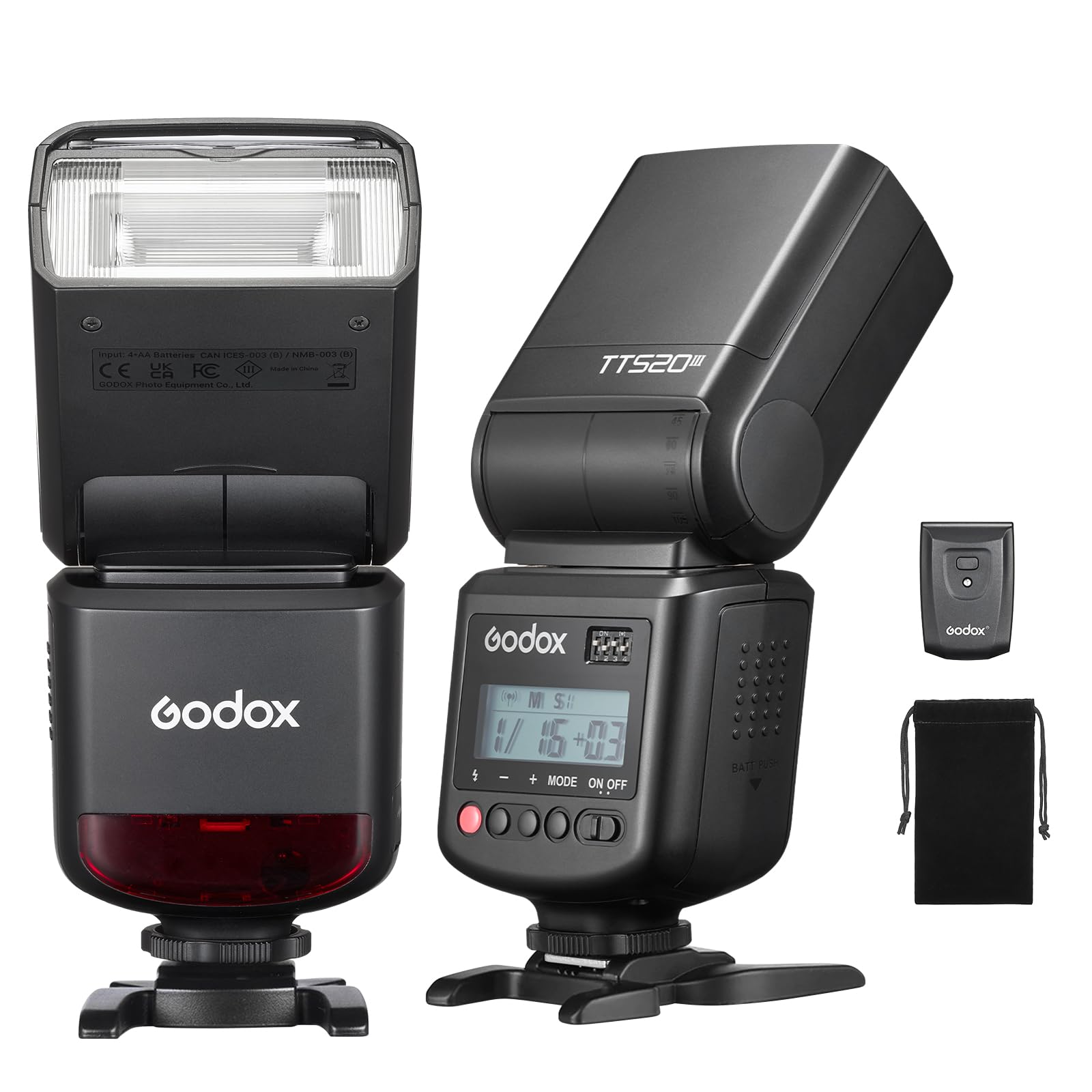 Godox TT520III Camera Flash Speedlite,GN 33 Blitzgerät mit RT-16 Funkauslöser, S1/S2 Optische Synchronisierung, PC-Synchronisierungsanschluss für Canon/Sony/Fujifilm/Nikon/Panasonic/Olympus Angebot bei HelloDeals
