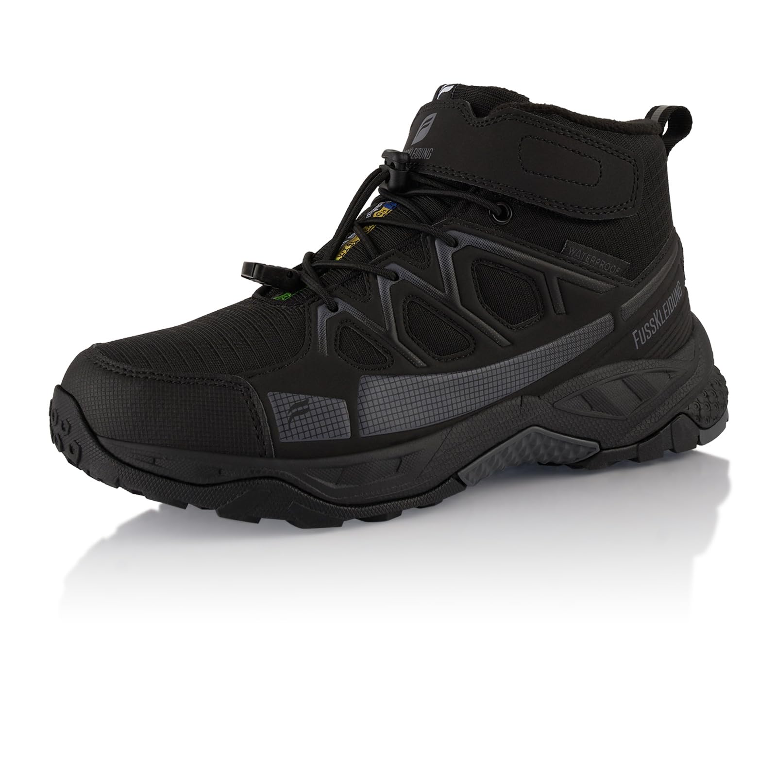Fusskleidung® Damen Herren Winterstiefel wasserdichte Warm Gefütterte Wanderschuhe 40 EU Schwarz Grau Angebot bei HelloDeals
