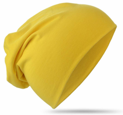 Kinder Slouch Beanie Mütze,Baumwolle,Unifarbe 48-53 Gelb Angebot bei HelloDeals