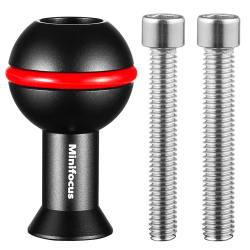 MINIFOCUS 1" Kugeladapter mit M6 & 1/4" Gewindezapfen, Aluminiumlegierung Fester Kugelkopf-Montageadapter für Action-Kamera & Camcorder kompatibles Unterwasser-Tray-Halterungs-Blitzlicht-System Angebot bei HelloDeals