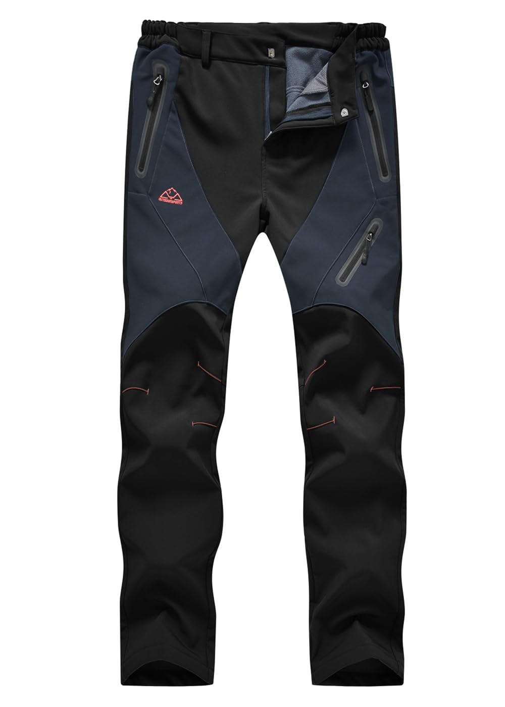 Damen Hosen Fleece Gefüttert Winterhose Winddicht Warm Verdickte Softshellhose Wasserabweisend Outdoor Wanderhose Funktionshose Schwarz XXL Angebot bei HelloDeals