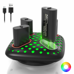 AceGamer 4x1400mAh(=4x5180mWh) Xbox Controller Akku-Packs für Xbox One/Xbox Series X|S Elite Controller, Xbox Series Controller Akku-Kit mit RGB-Ladestation & Type-C Kabel Angebot bei HelloDeals