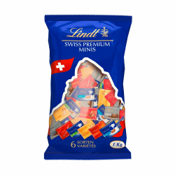 Lindt Schokolade Swiss Napolitains | 1 kg | Vollmilchschokoladen Mini Tafeln in den Sorten, Milch-Nuss, LINDOR Milch, Cresta, Weiß, Crémant | Großpackung | Schokoladengeschenk 1000 g (1-Pack) Single Angebot bei HelloDeals
