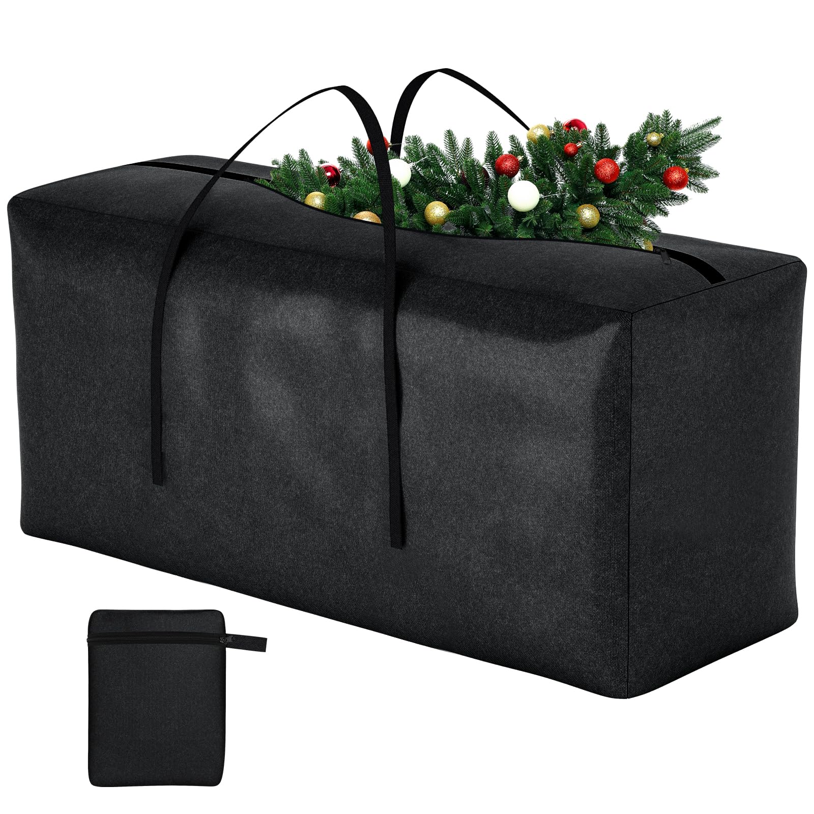 CHRORINE 7.5 FT Weihnachtsbaum Aufbewahrungstasche Weihnachtsbaum Künstlich Aufbewahrungstasche für Weihnachtsbaum Auflagentasche Wasserdicht (Schwarz) 48x22x16in Schwarz Angebot bei HelloDeals