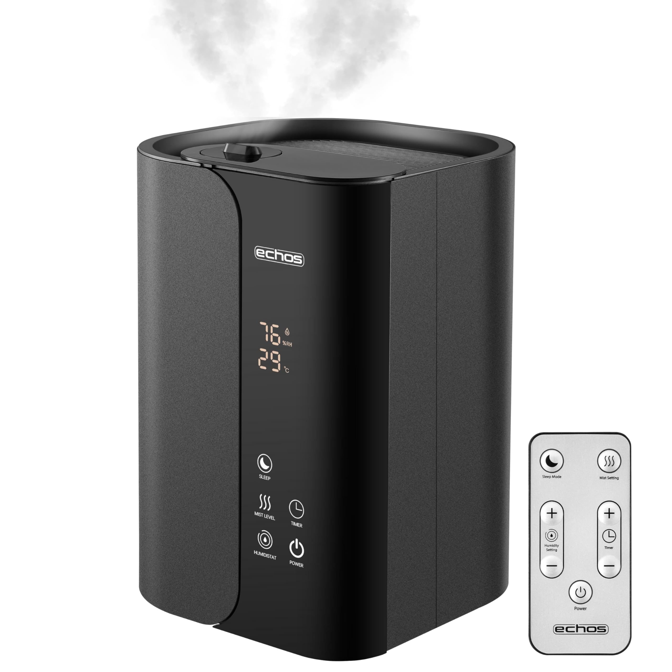 Steinborg® Luftbefeuchter 5 Liter Ultraschall Vernebler mit Fernbedienung Luftreinigungsgerät Luftreiniger Hygrometer LED-Touch-Display ultra leise leistungsstark 350ml/h Öl Aroma Fach Timer Auto-Stop Angebot bei HelloDeals