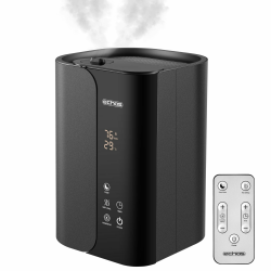 Steinborg® Luftbefeuchter 5 Liter Ultraschall Vernebler mit Fernbedienung Luftreinigungsgerät Luftreiniger Hygrometer LED-Touch-Display ultra leise leistungsstark 350ml/h Öl Aroma Fach Timer Auto-Stop Angebot bei HelloDeals